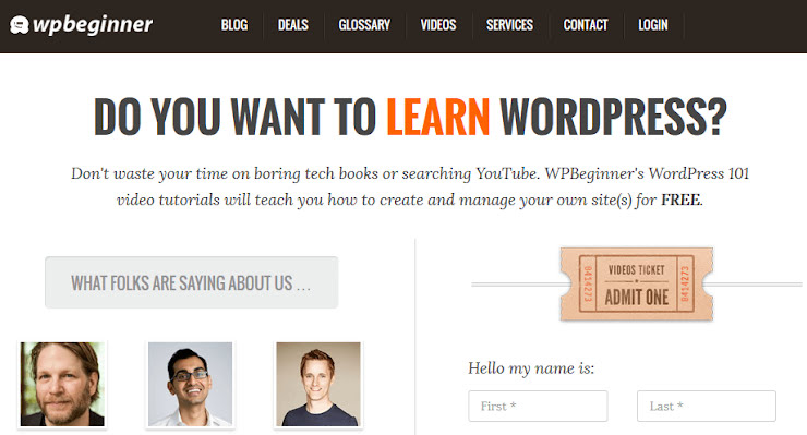 Free video course from WPBeginner