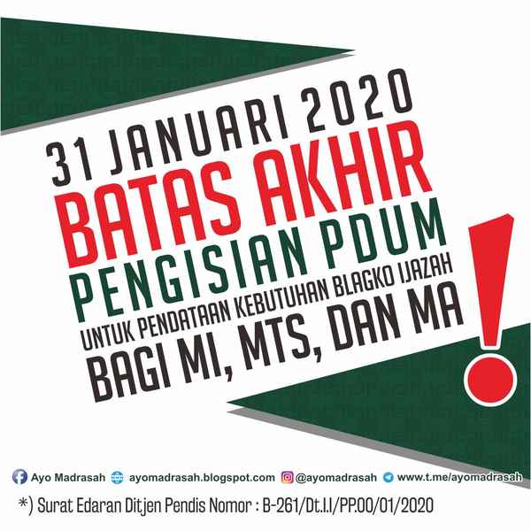 Batas Akhir Pengisian PDUM