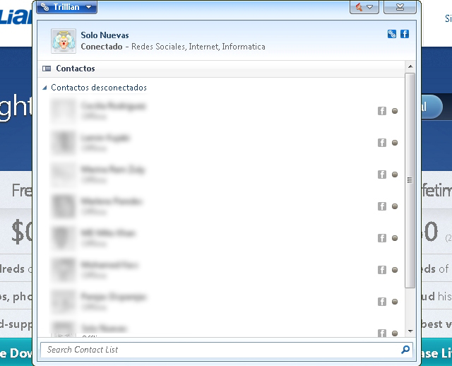 Aplicaciones para la red Facebook - Trillian - Solo Nuevas Aplicaciones para la red Facebook - Trillian - Solo Nuevas