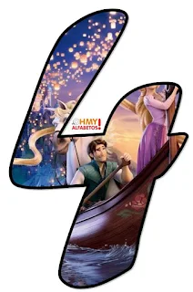 Abecedario de Flynn y Rapunzel en Barca. Flynn and Rapunzel Alphabet.