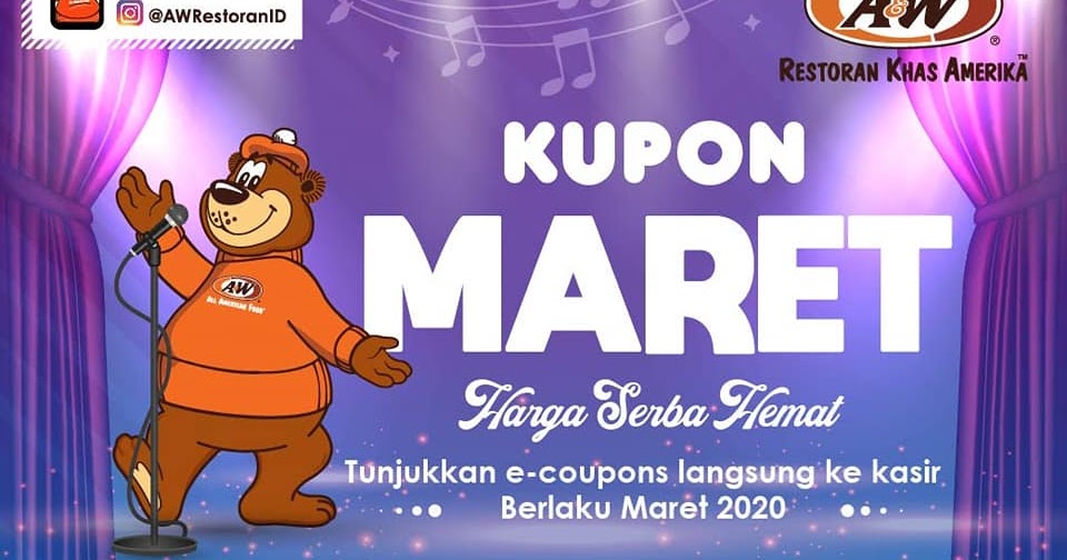√ Promo AW Restoran Kupon Terbaru Bulan Maret 2020