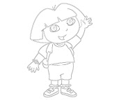 #2 Dora Coloring Page