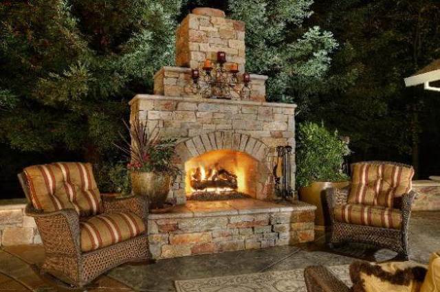 Backyard Outdoor Fireplace Plan Outdoor Fireplace Design Ideas