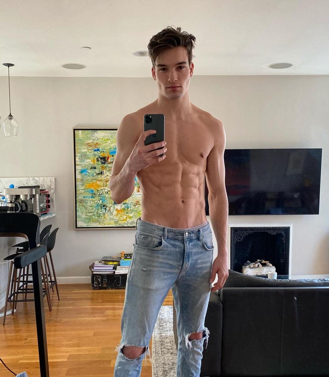 Fit Shirtless Slim Guys Mason Mckenrick Twink Bottom Male Model Abs