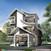 Curvy roof 4 BHK Kerala home design 