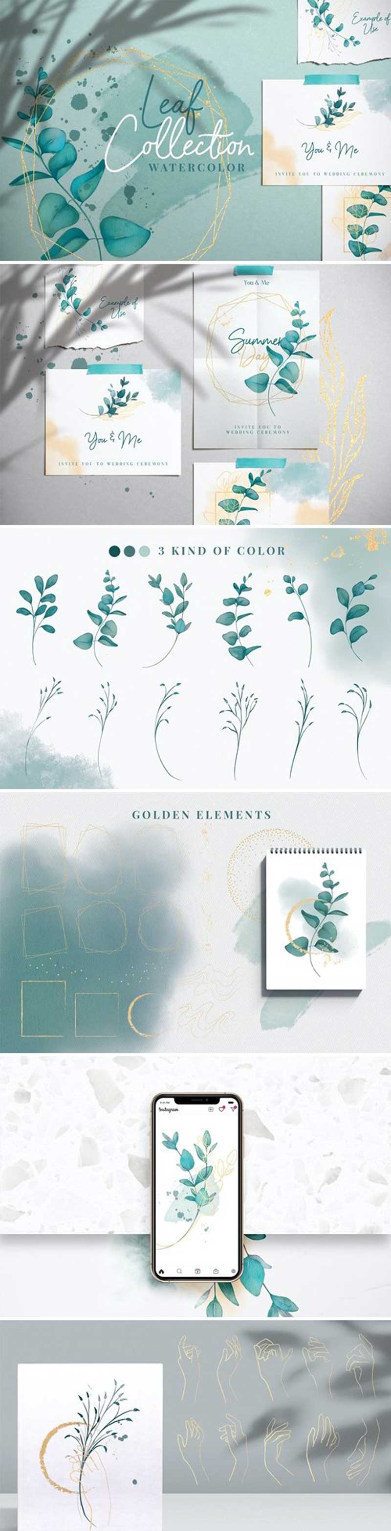Leaf & Watercolor collection 2 bvfgj