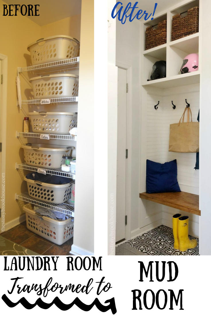 Laundry Room Transformed To Mudroom