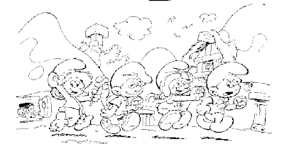 smurfs and friends coloring pages