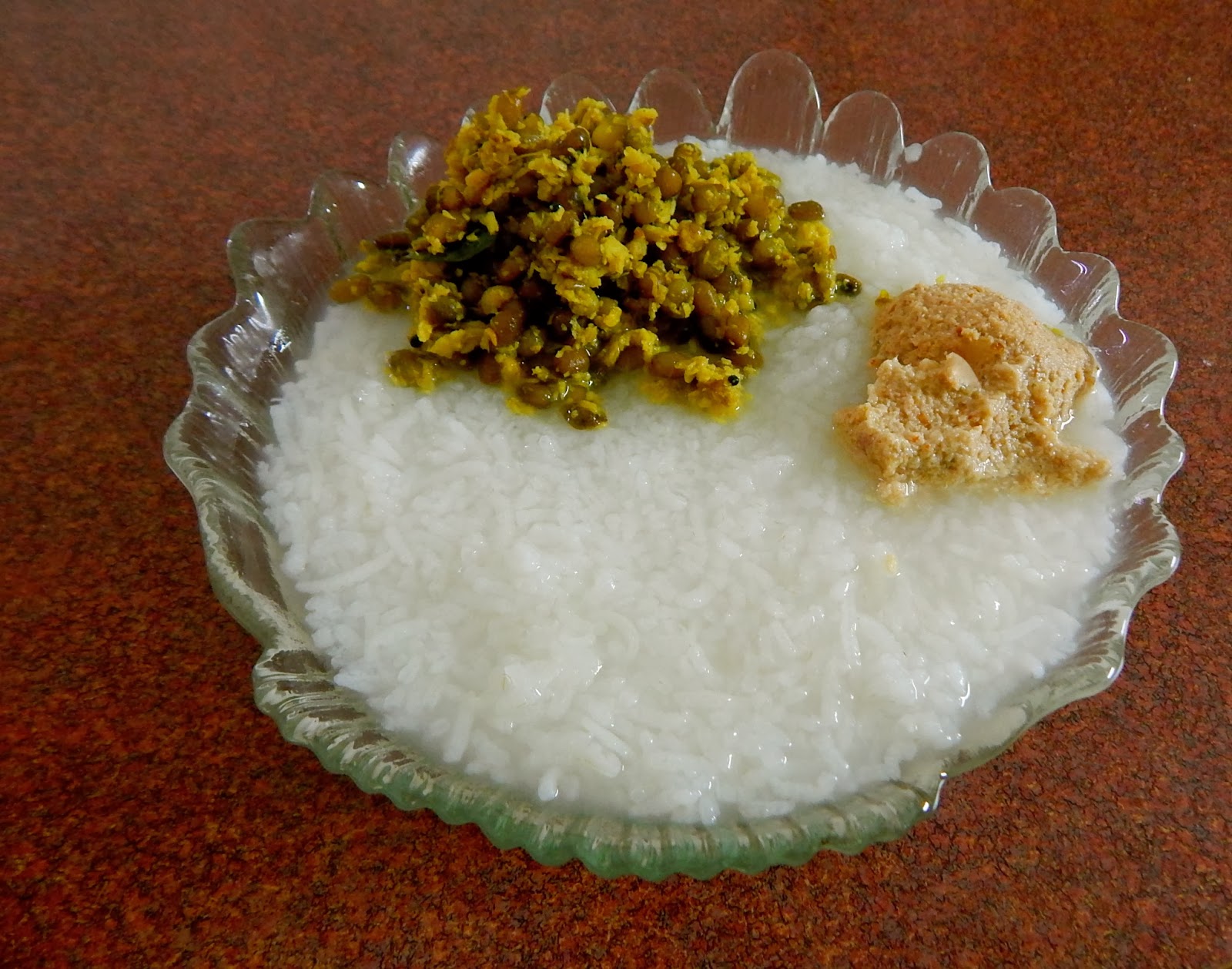 Palatable dishes from Jess's kitchen :) : Kanji , Green gram stir fry ...