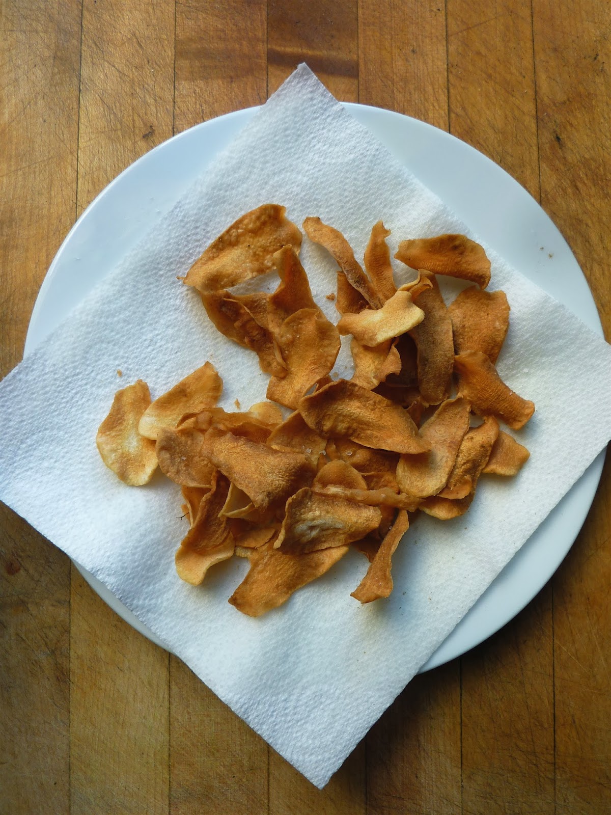 Sam Cooks Food Roasted monkfish with cauliflower, chicken skin, Jerusalem artichoke crisps and