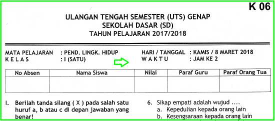 Soal Uts 2 Mata Pelajaran Plh Kelas 1 Sd Dan Kunci Jawaban Jawaban Dan Soal 2022