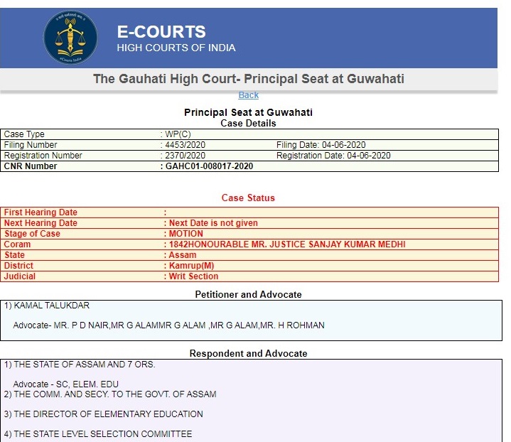 DEE Assam Grade IV Result Latest News For Gauhati High Court