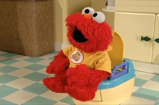 Baby Elmo use the potty. Sesame Street Elmo's Potty Time