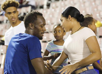 7 Photos of Usain Bolt’s stunning girlfriend as she takes to Twitter to cheer her man on