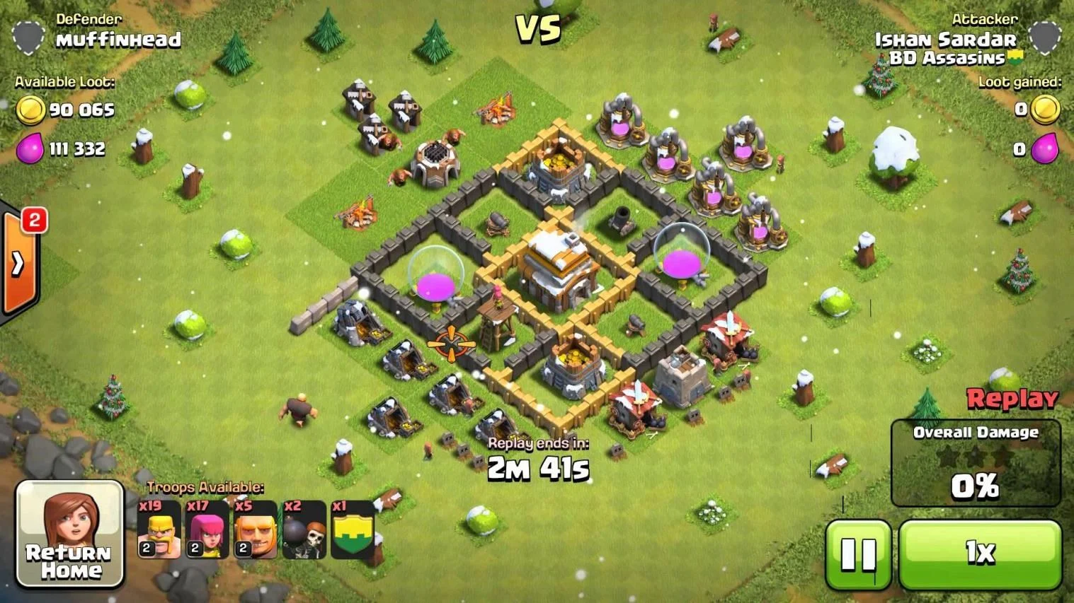 clash of clans 4 level town hall