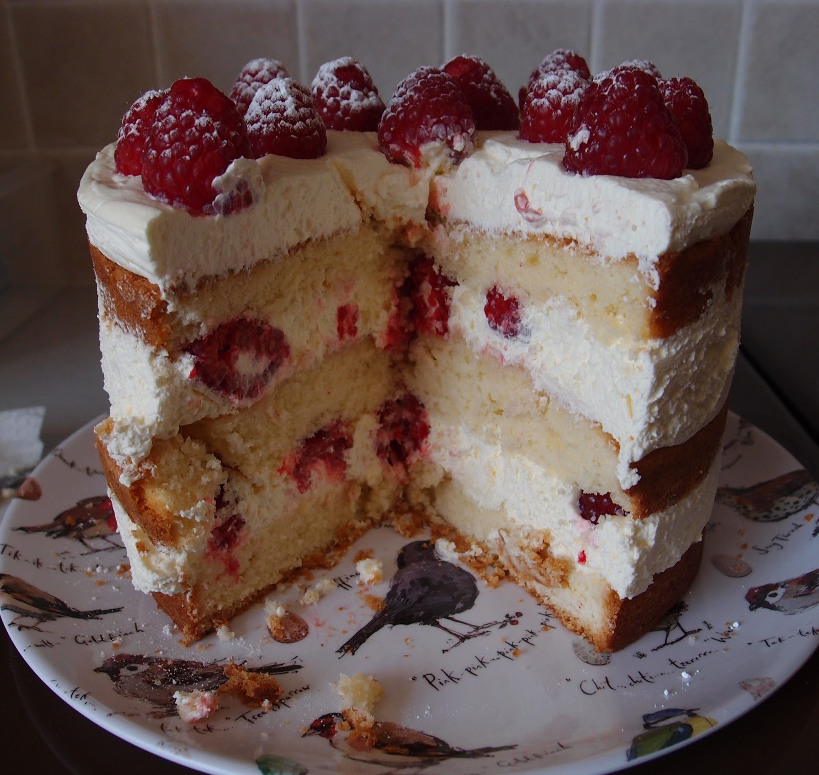 The Caked Crusader Raspberry and cream Victoria sponge