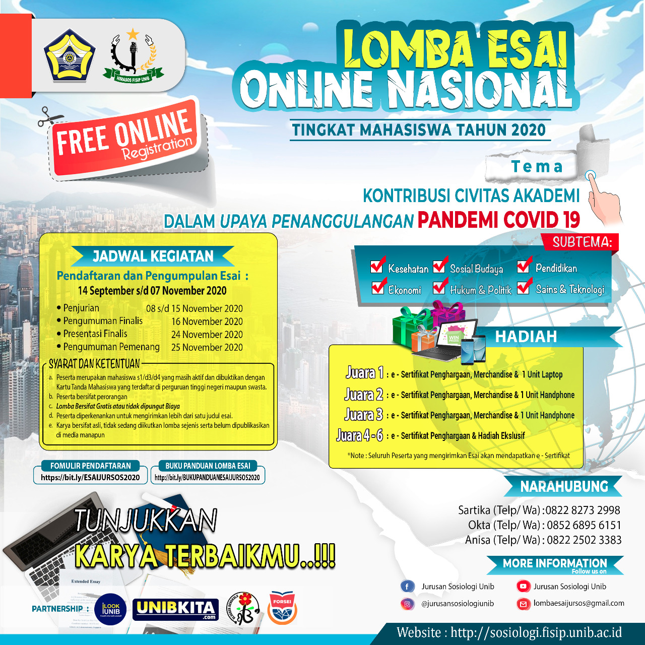 Ayo, Ikutan Lomba Esai Online Nasional Berhadiah Laptop