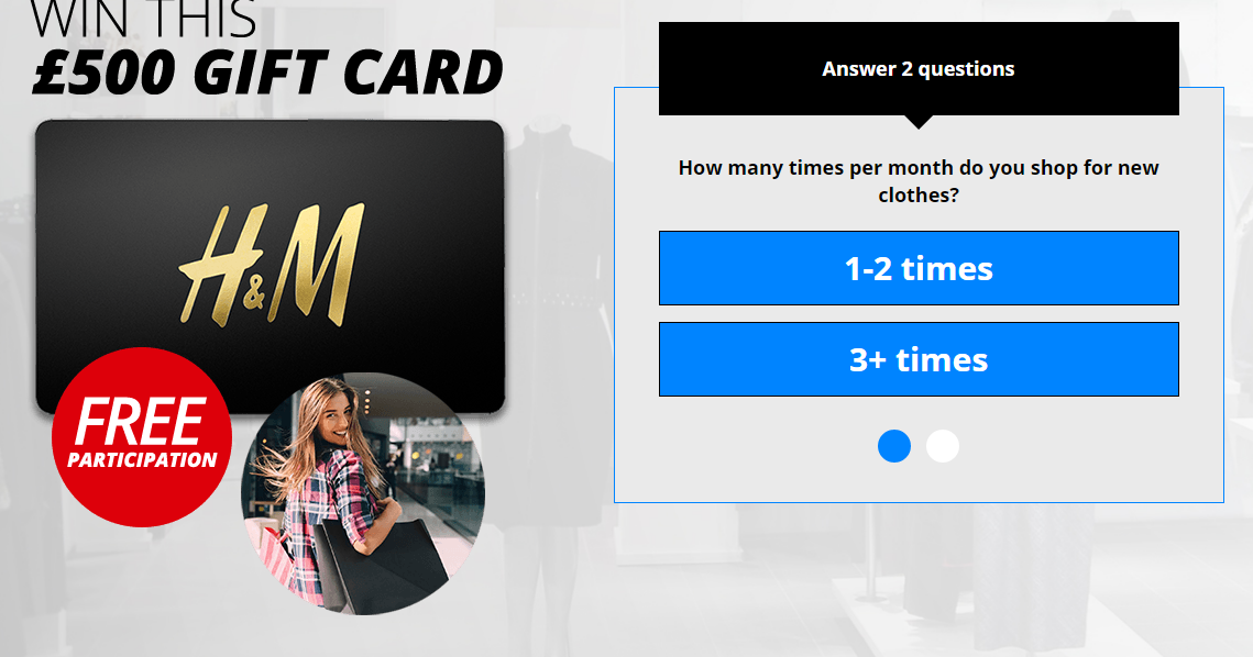 Get a H&M voucher! Promotional Offer