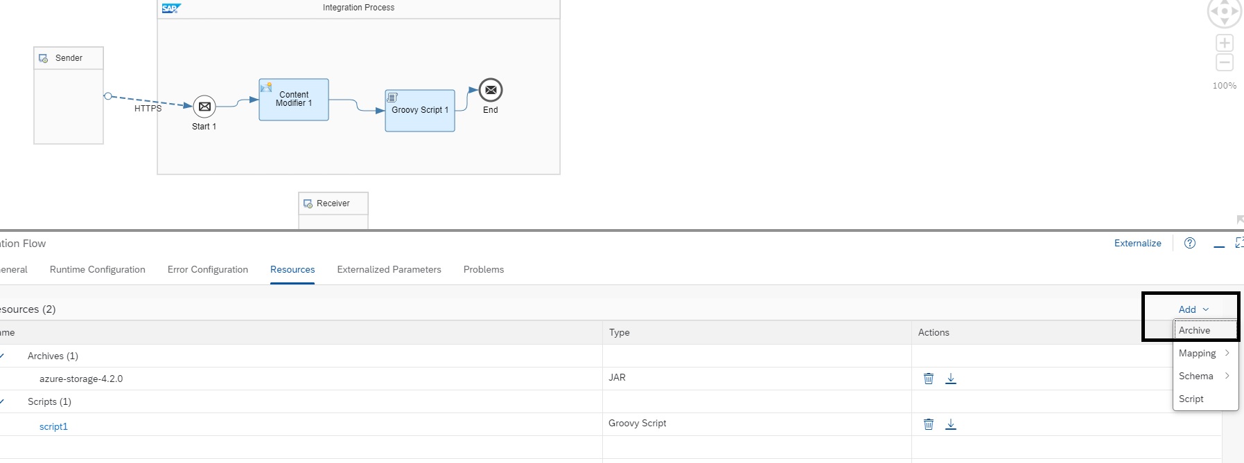 SAP HCI/CPI Cloud Platform Integration Script error unable to