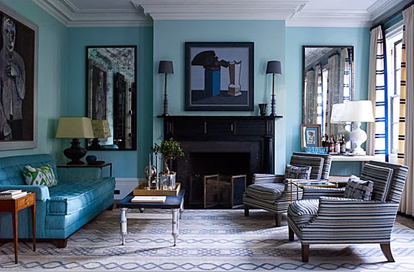 Bricolage e Decoração: 16 Ideias para Decorar uma Sala inspirada no Azul