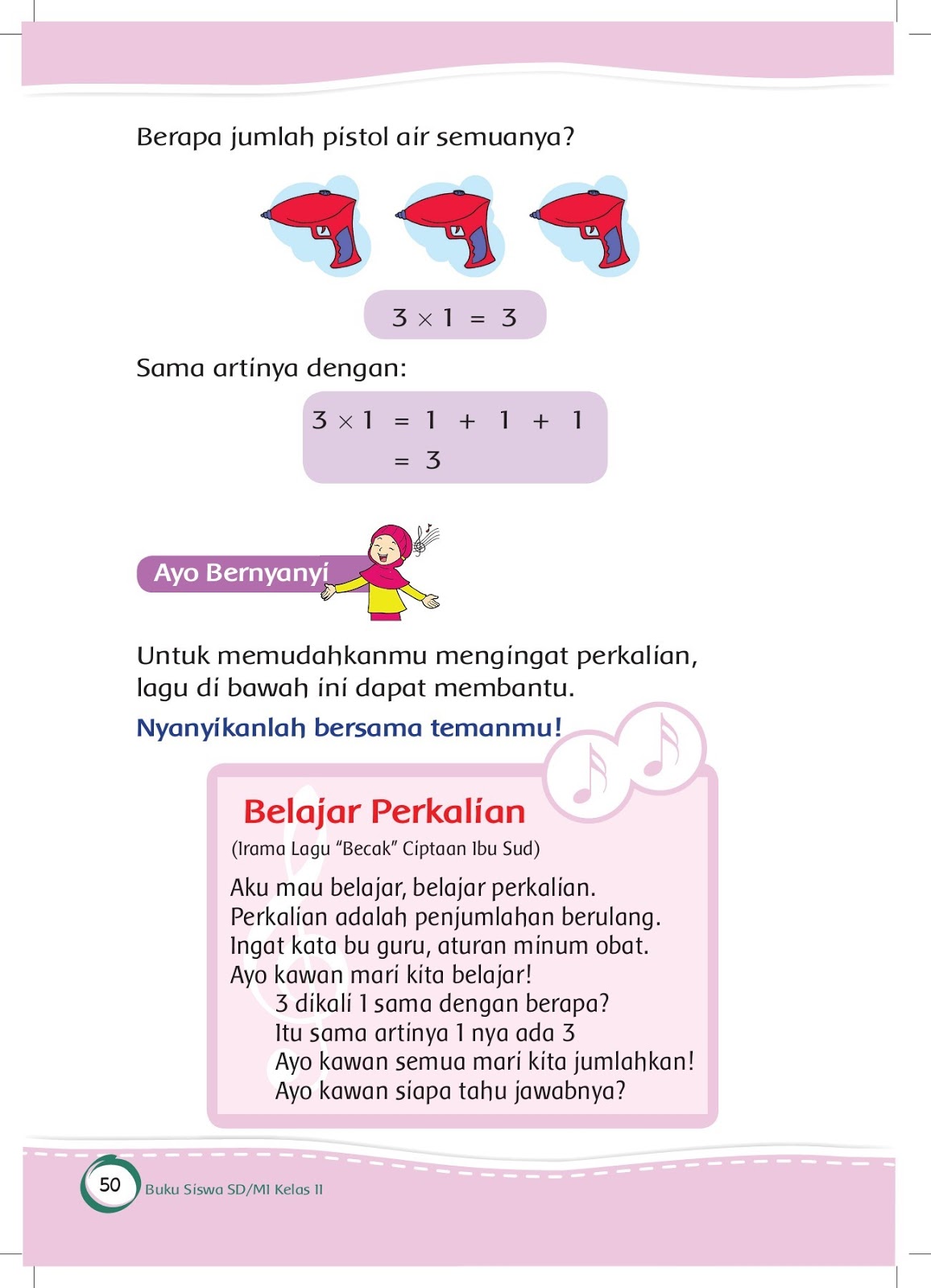 Lirik Lagu Belajar Perkalian Arsia Lirik