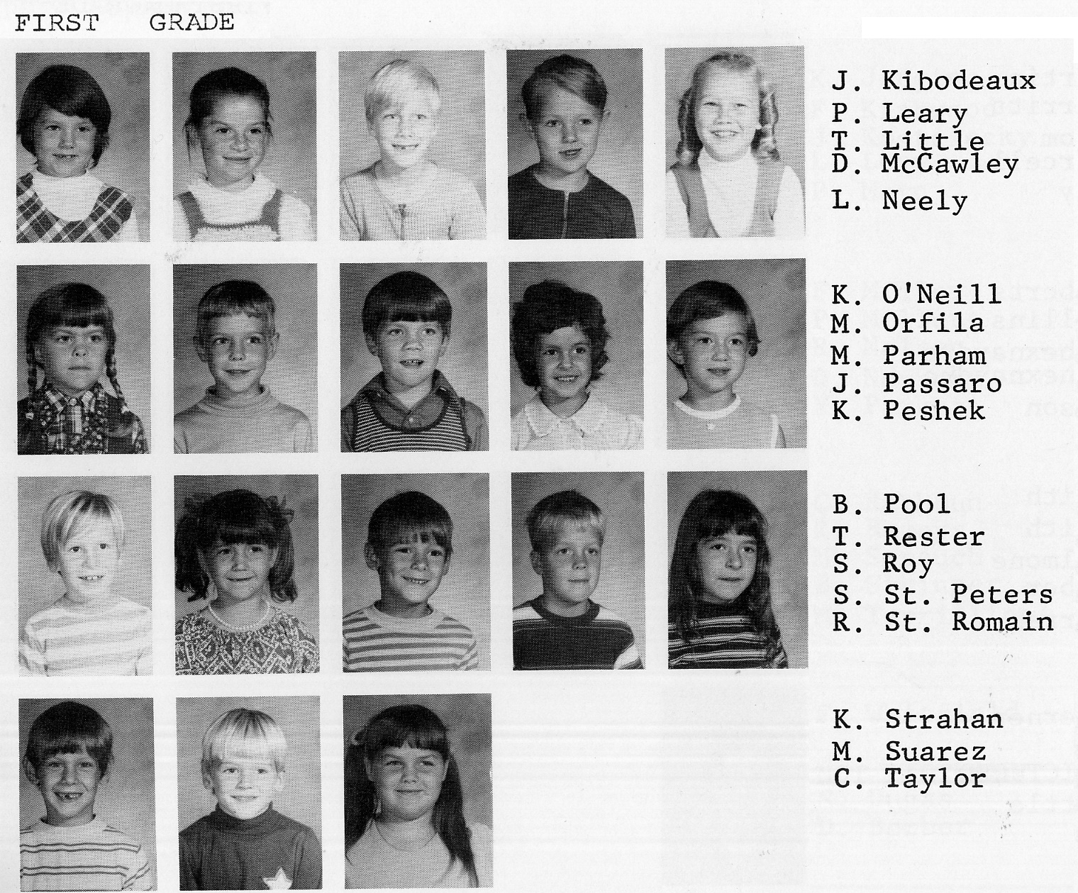 Tammany Family Florida Ave Elementary 1973 Yearbook