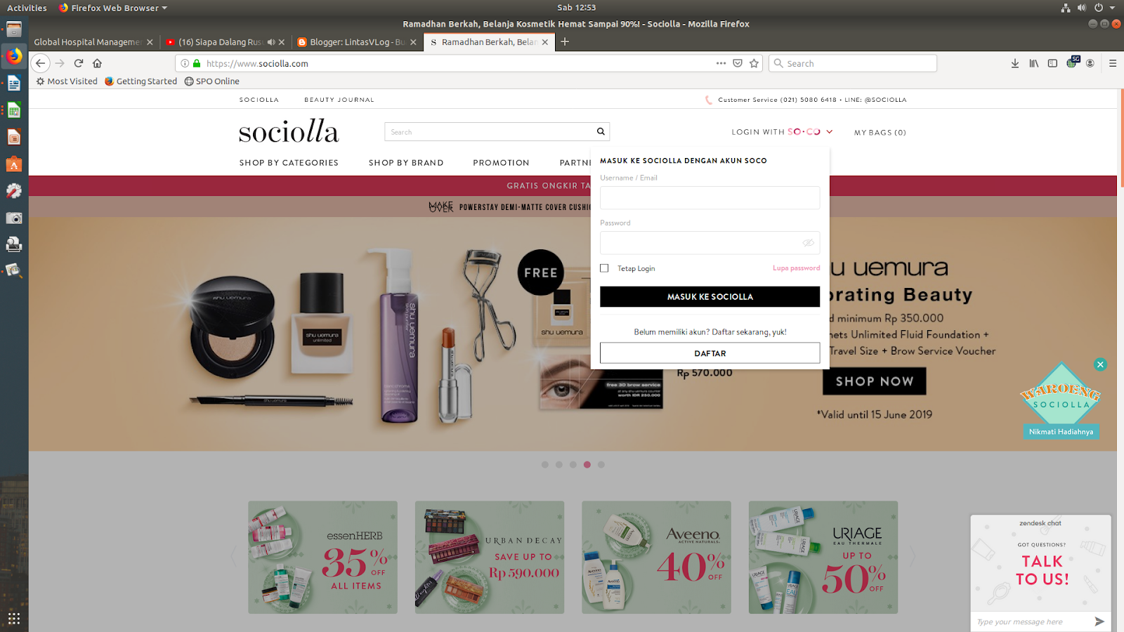 Lintasvlog Pengalaman Pertama Beli Makeup Di Sociolla