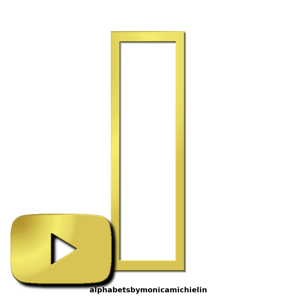 Monica Michielin Alfabetos: GOLDEN YOUTUBE LOGO ALPHABET AND ICONS PNG
