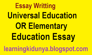 Universal Education OR Elementary Education Essay