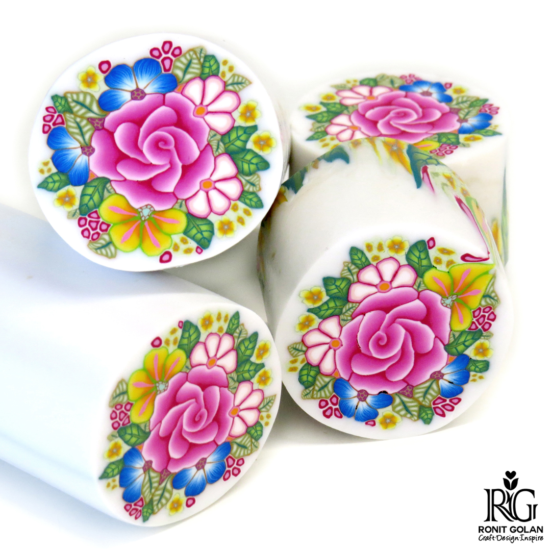 Ronit Golan Polymer Clay Joy Inspire to Create Flower Bouquet cane