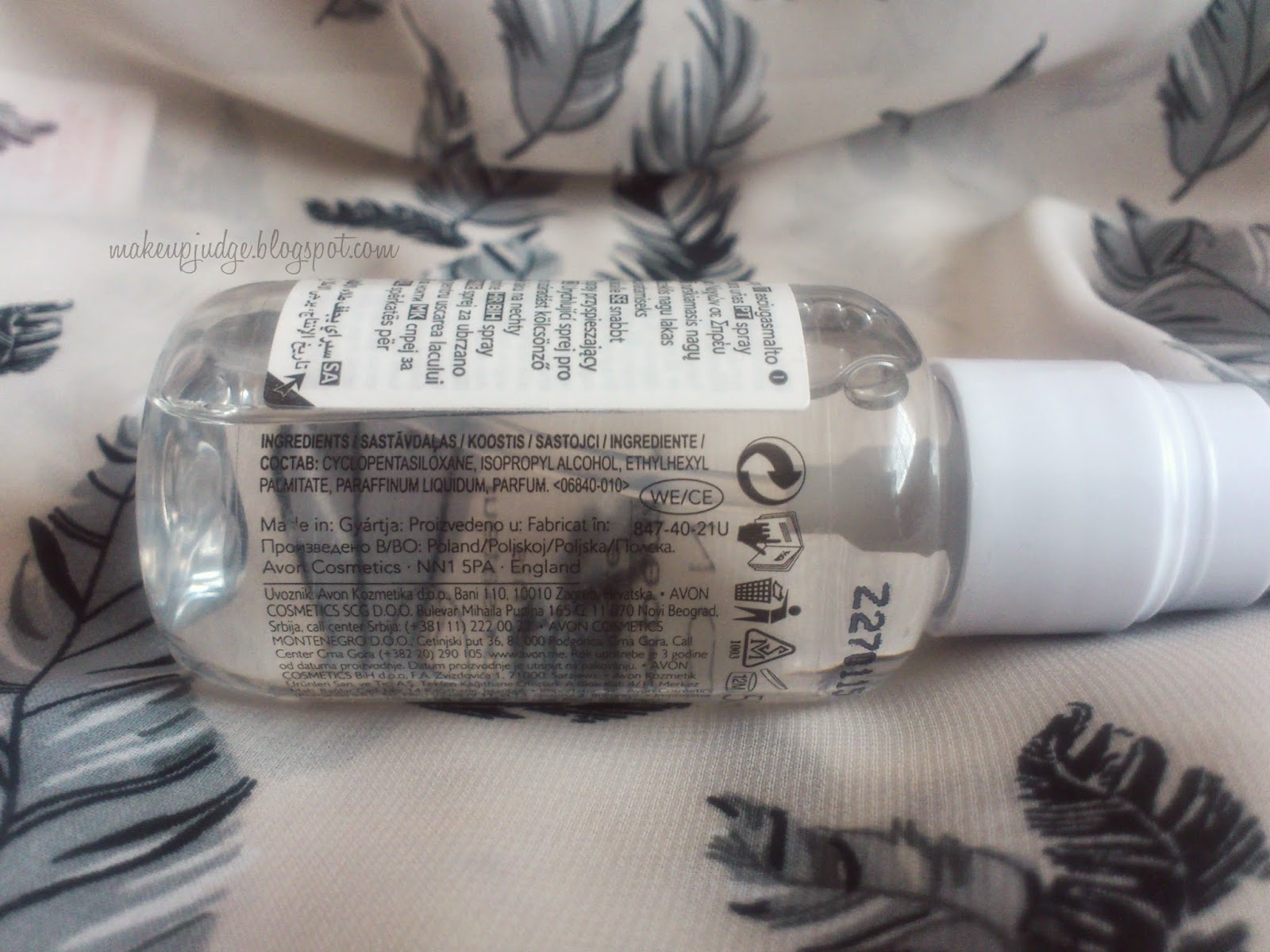 AVON LIQUID FREEZE quick dry nail spray Make up Judge