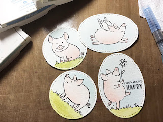 Watercoloured piggies