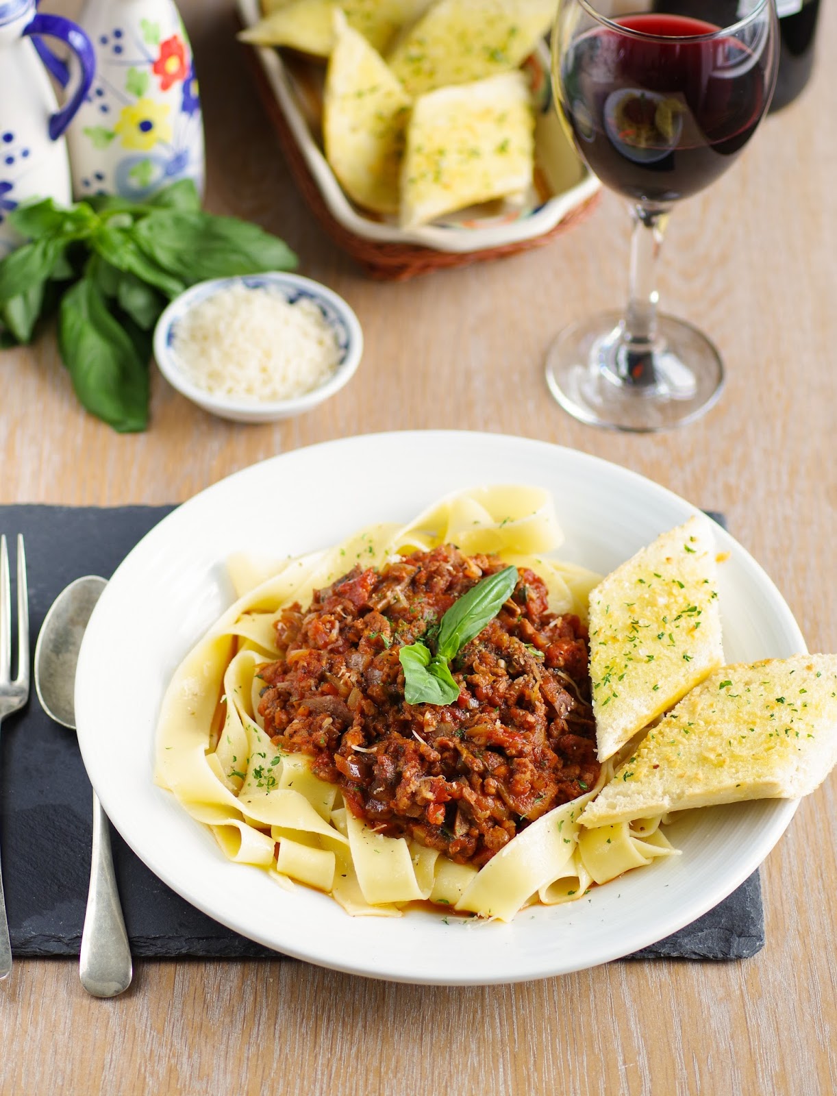 Pappardelle with Porcini Bolognese Euphoric Vegan