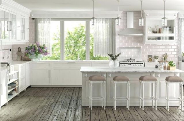 kitchen backsplash with white cabinets pictures