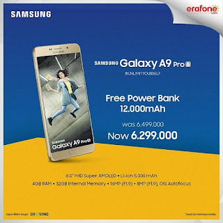 Promo Galaxy A9 Pro Bonus Power Bank 12.000 mAh Promo Galaxy A9 Pro Bonus Power Bank 12.000 mAh.
