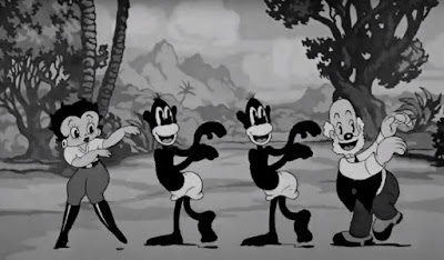 Betty, a pair of natives, and Grampy dance in "Zula Hula" (1937)