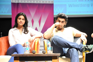 Parineeti Chopra with Arjun Kapoor snapped at Whistling Woods International 