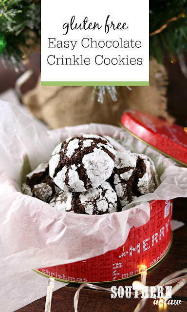 Gluten Free Easy Chocolate Crinkle Cookies Recipe - the best christmas cookies recipe, gluten free, nut free, christmas cookie swap recipes