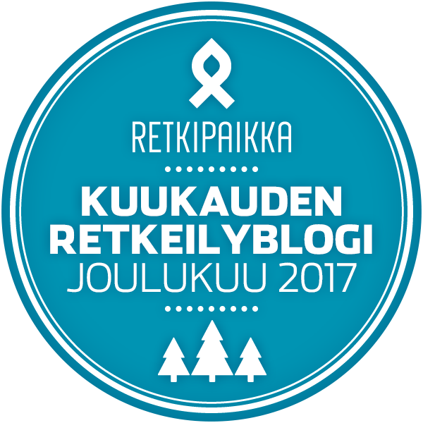 Tervastulia valittiin kuukauden retkeilyblogiksi joulukuussa 2017.