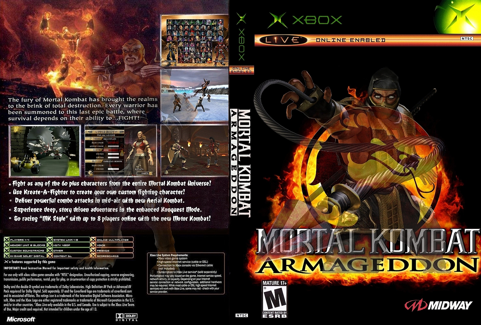 XBOX REALM: XBOX 1 CLASSIC / 360 - MORTAL KOMBAT ARMAGEDDON "COMPATÍVEL