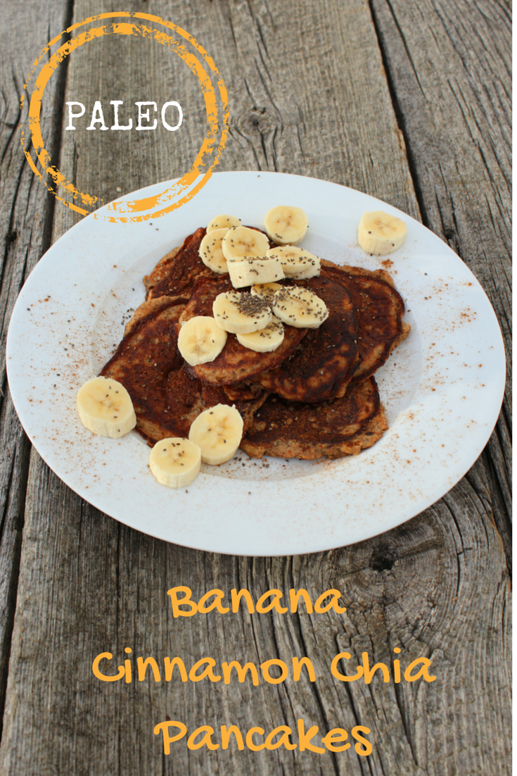 Banana Cinnamon Chia Paleo Pancakes