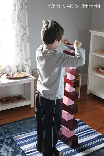 Montessori Pink Tower and Brown Stair Activities that kids enjoy!