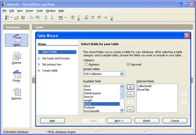 Bases de datos del software libre: BASES DE DATOS CON OPENOFFICE