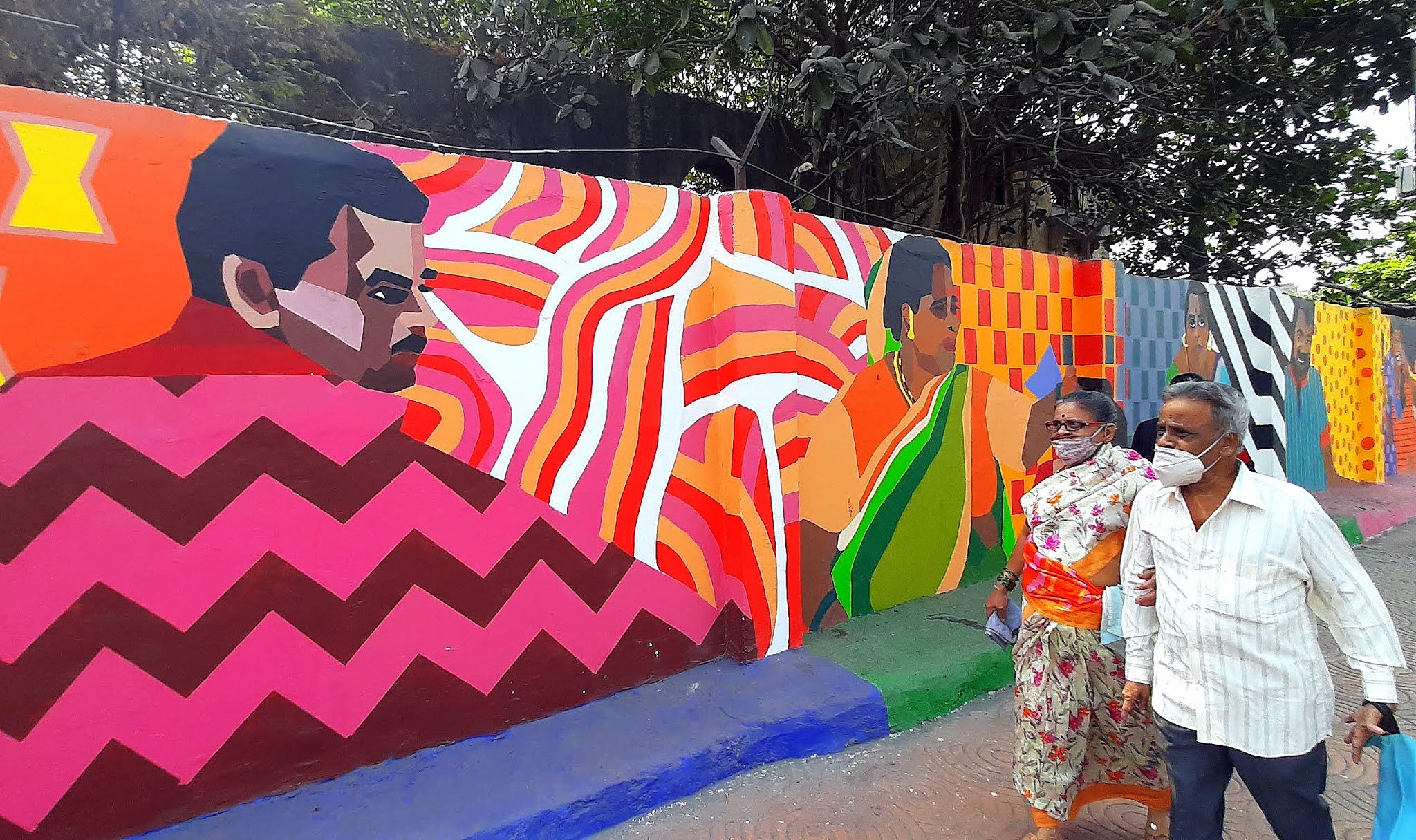 Mumbai Daily Colourful Mural