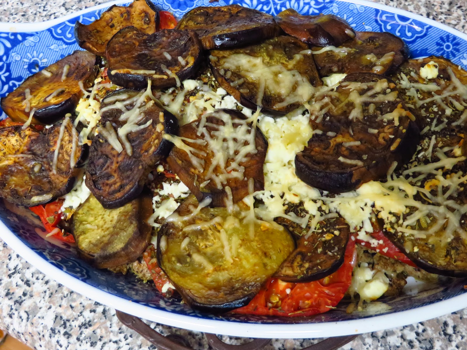 this otter be good eggplant, tomato, and turkey