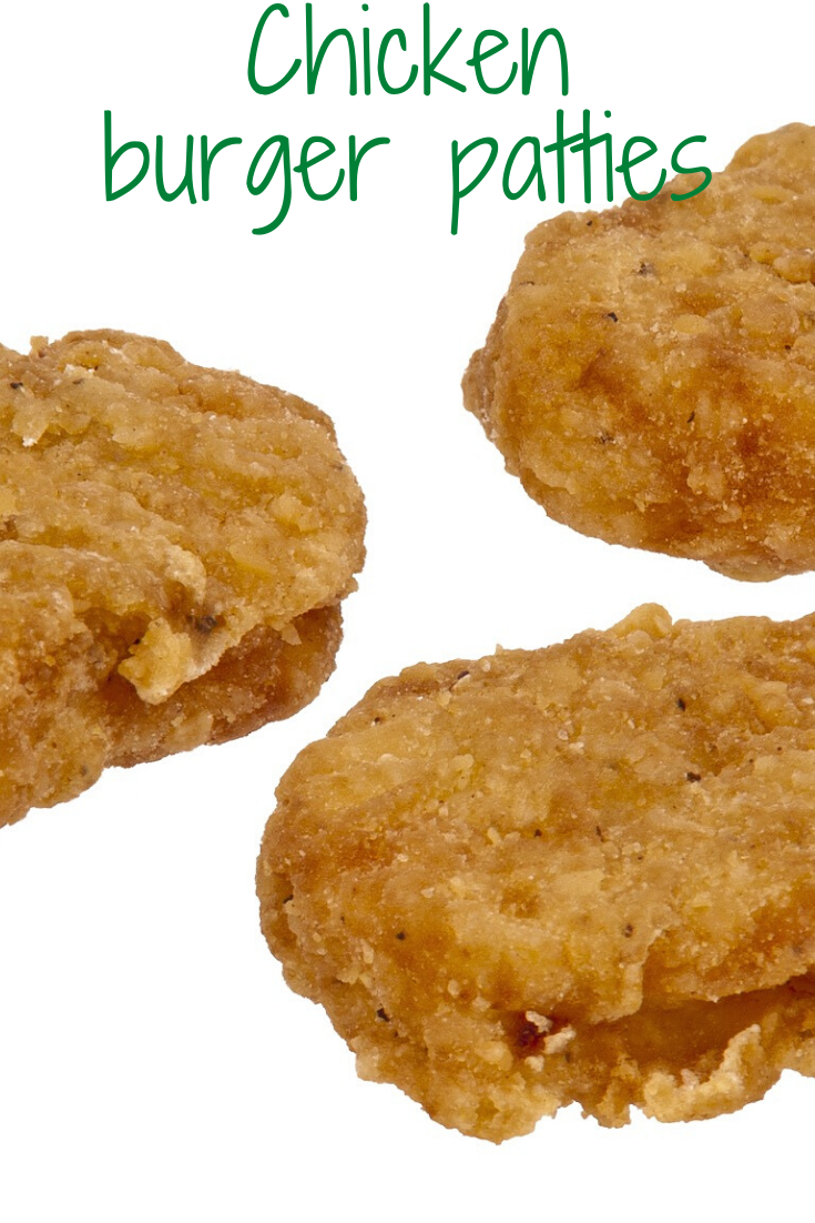 Chicken burger patties