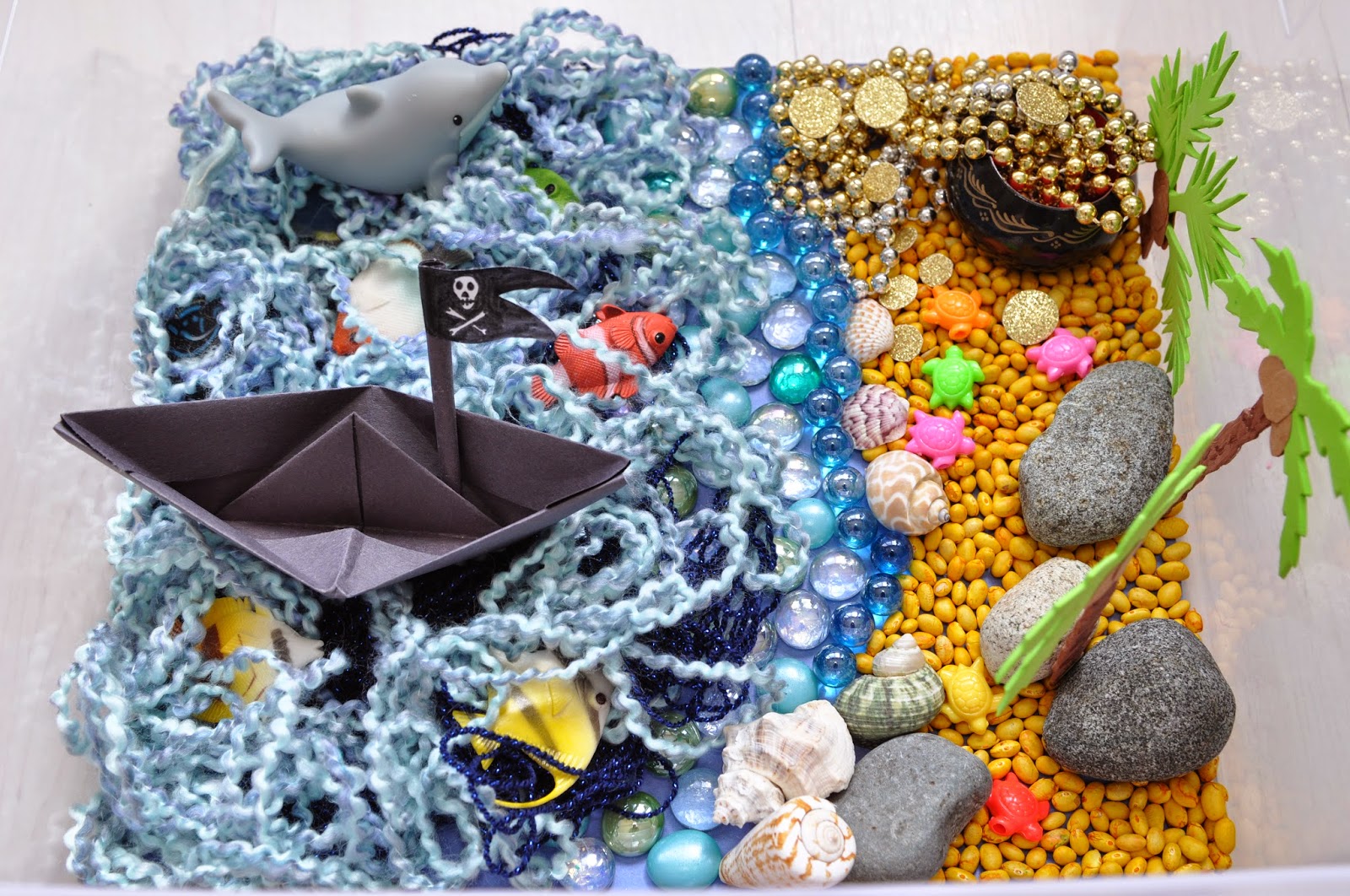 Creative Projects for Kids Treasure Island Sensory Bin