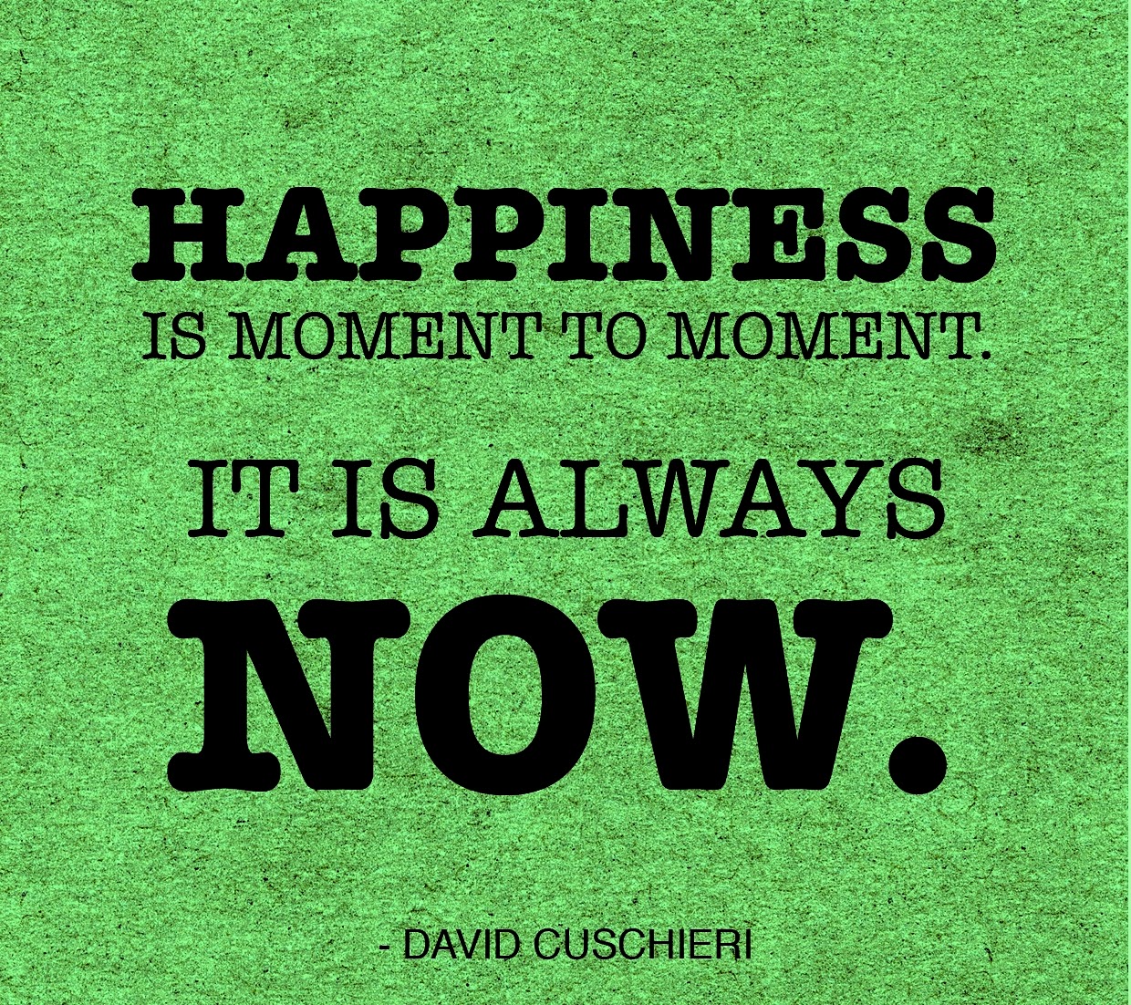 Quotes & Inspiration Happiness is moment to moment it is always now