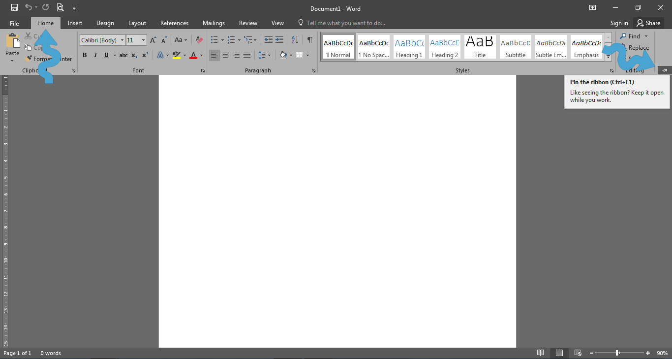 √ Cara Menampilkan Menu di Word 2016 ZalrizBlog