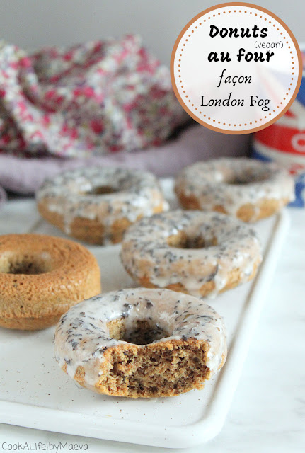 Donuts au thé Earl Grey façon London Fog, cuits au four (vegan) - Vegan Earl Grey London Fog baked donuts • Cook A Life! by Maeva